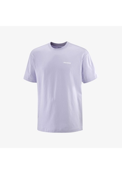 Salomon Chest Logo Relaxed Erkek Tişört Cosmic Sky Lc2686800 Mor