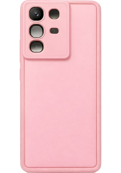 İnfinix Note50-4g Ve Note50pro Uyumlu Kamera Çıkıntılı Mat Silikon Telefon Kılıfı Pembe