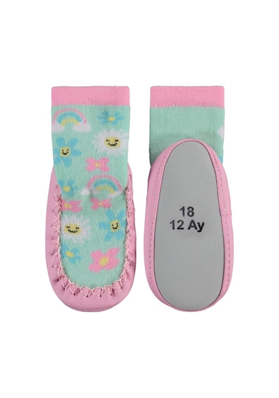 Civil Baby Çiçek Bebek Kız Havlu Çarık Çorap - Standart