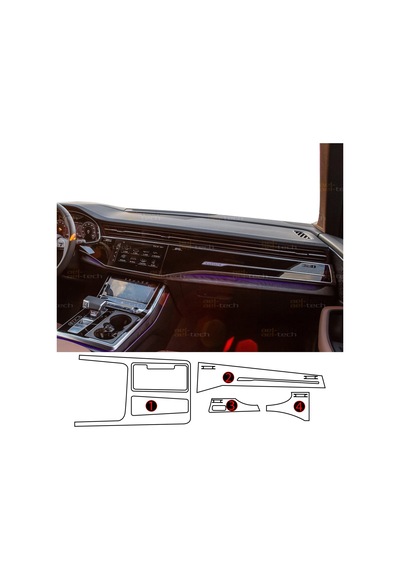 Audi Q7 Uyumlu Orta Konsol Ve Piano Black Tpu Koruyucu 4lü Set 2020-2026