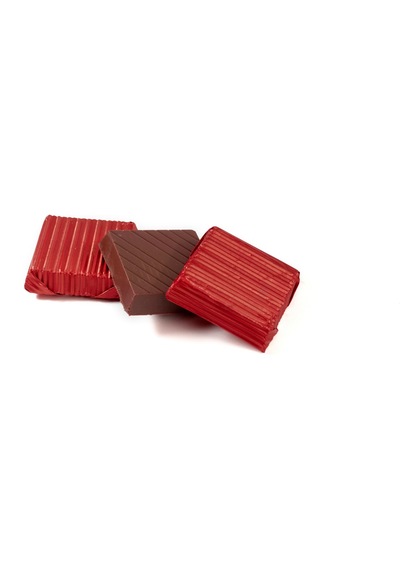 Nutat Kırmızı Sargılı Kalın Kare Çikolata Fındık Kremalı & Parçacıklı 500 Gr