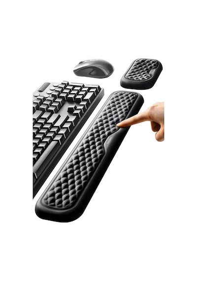 Coofbe Masaüstü Kol Dayama Padi Ergonomik Klavye Ve Mouse İçin Bilek Destek Seti Bilek Yastığı -