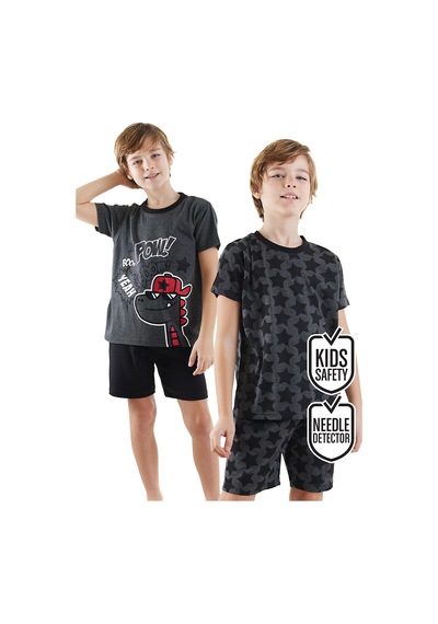 Yıldızlı Dino Erkek Çocuk 2'li Pijama Takım