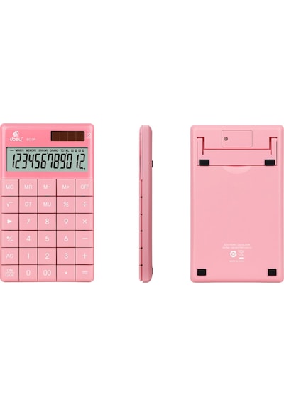 Dosy 12 Hane Orta Boy Masaüstü Hesap Makinesi Pembe Ec-5p Pembe