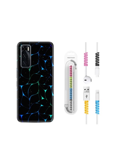 Vivo Y70 Kılıf Kablo Koruyuculu Naif Çizgiler 1680