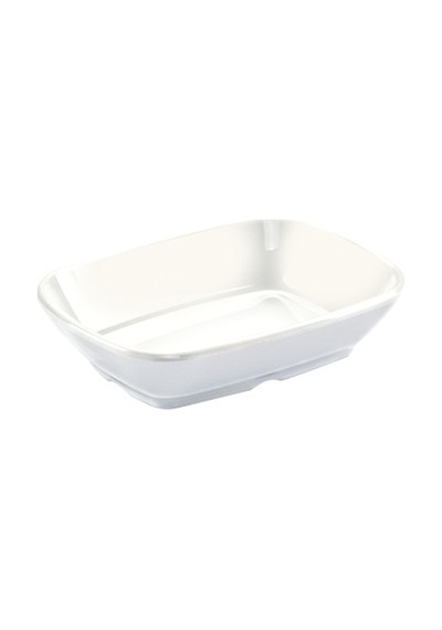 6 Ad Ermiya 14x10 cm Termo Melamin Kare Kayık Tabak