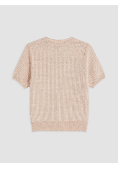 Lcw Everyday Pembe Kendinden Desenli Kadın Triko Hırka