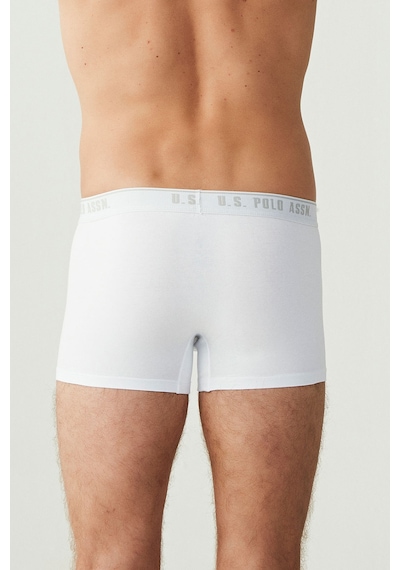 U.S. Polo Assn. Erkek Beyaz 3 Lü Boxer 80097 Beyaz