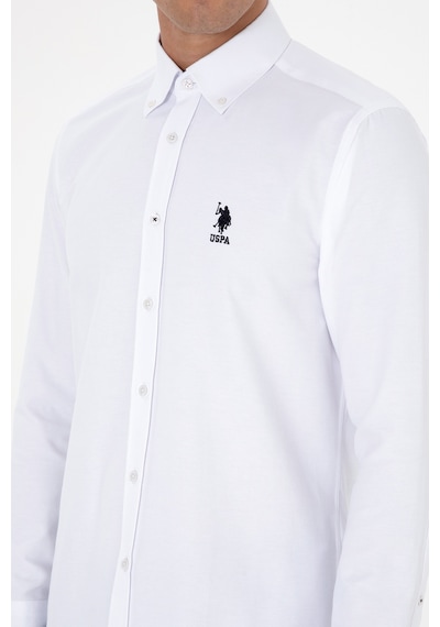 U.s. Polo Assn. Erkek Beyaz Gömlek Desenli 50317249-vr013 Beyaz