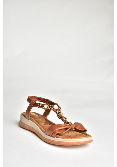 Fox Shoes U258624409 Taba Kadın Sandalet Taba-suni Deri Taba