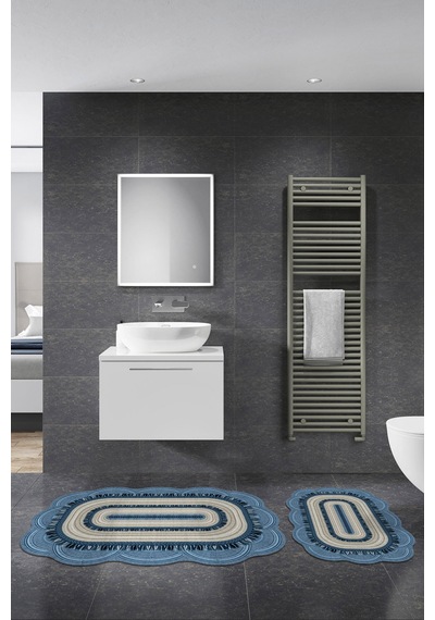 Alanur Lilyum Lazer Kesim 2 Li Banyo Takimi St210164mv Mavi