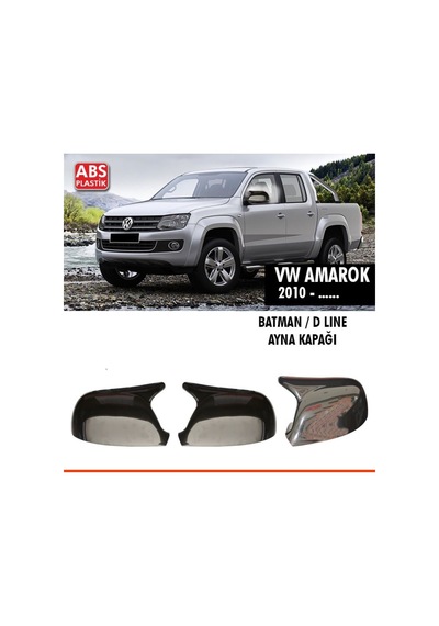 Amarok Yarasa Batman Ayna Kapağı Plastik Parlak Siyah