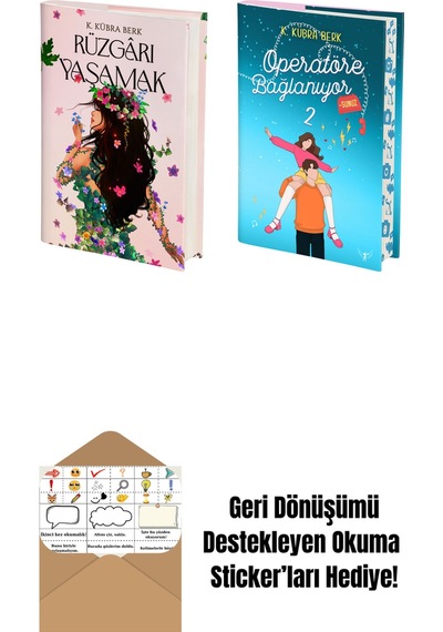 Rüzgârı Yaşamak Ciltli + Operatöre Bağlanıyorsunuz 2 Ciltli - Yan Boyamalı + Okuma Sticker'ları
