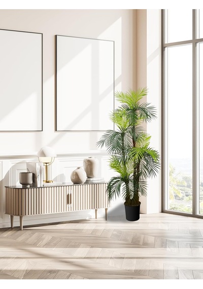 Areka Yapay Ağaç 4 Gövde 4 Baş 170cm Lifli, Saksılı Diğer