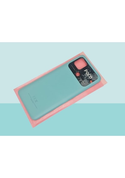 Tkgz - Xiaomi Poco C40 Full Kasa Arka Kapak Batarya Kapağı - Mavi Çok Renkli