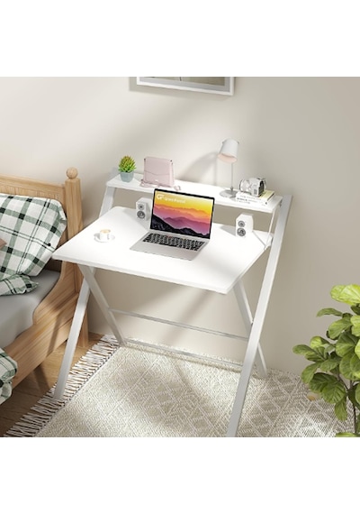 Bodo Metal Ayaklı Laptop Masası Katlanır Çalışma Masası Raflı Masa Katlanır Laptop Sehpası Beyaz - Beyaz Bodo Metal Ayaklı Laptop Masası Katlanır Çalışma Masası Raflı Masa Katlanır Laptop Sehpası Beyaz - Beyaz