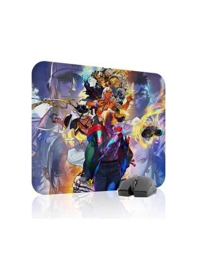 Street Fighter Kaymaz Dikişli Kauçuk Oyuncu Mousepad V3 - 48x40 Xl Gaming Mouse Pad Fare Altlığı