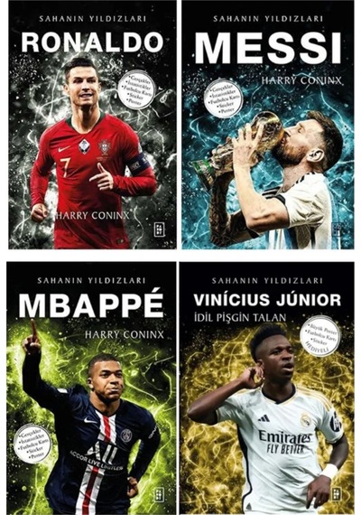 Ronaldo - Messi - Mbappe - Vinícius Júnior Sahanın Yıldızları Poster Kart Sticker