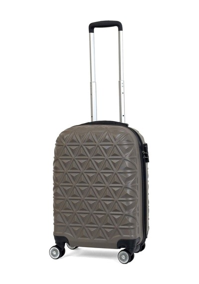 Reymond Luggage Piramit Desen ABS Seyahat Valizi, Canyon Serisi,  Taş - Kabin Boy Taş