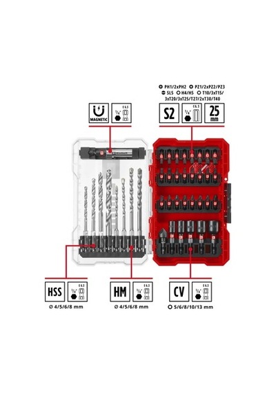 39 Parça Matkap Uç Seti 25 Mm Bitler İle Çok Yönlü Delme İmkanları