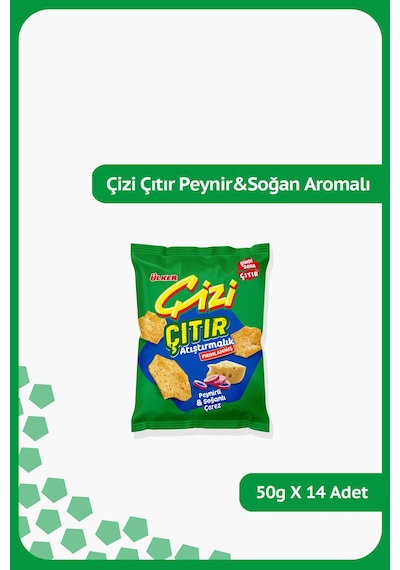 Çizi Çıtır - Peynir&soğan Aromalı - 50 Gram - 14 Adet