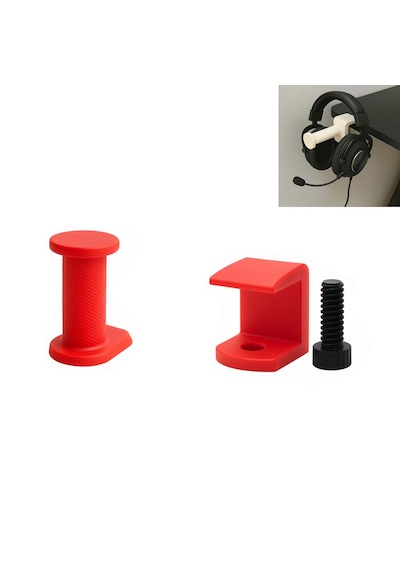 Özel 3d Baskı Gaming Kulaklık Askısı Modüler Masa Düzenleyici Tak Çıkar Düzenleyici Ebat: 5 Cm Kırmızı