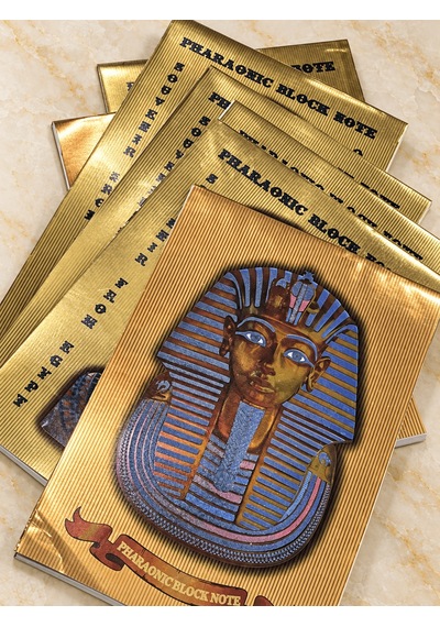 Tutankhamun Motifli Çizgisiz Küçük Not Nefteri Çok Renkli