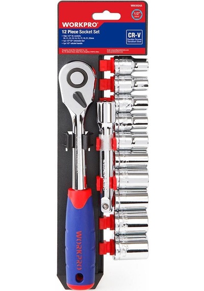 Workpro Wp202558 12 Parça 1/2 Cr-v Metrik Profesyonel Lokma Takımı Fr Wp202558