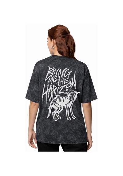 Tasarım Bring Me The Horizon Müzik Grubu Sırt Baskılı Unisex Over Siyah