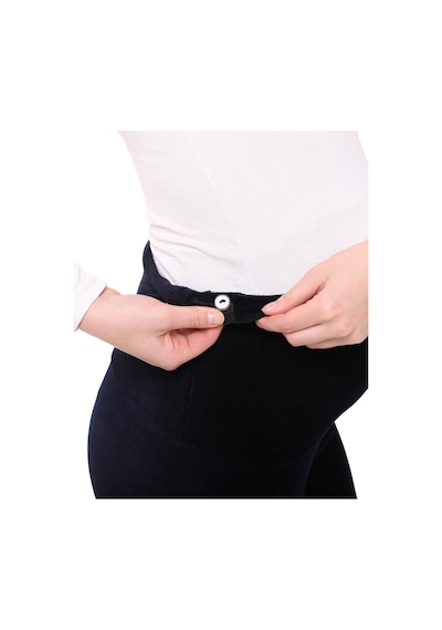 Luvmabelly Myra8051 Beli Ayarlanabilir Kışlık Kadife Hamile Tayt -lacivert-lacivert