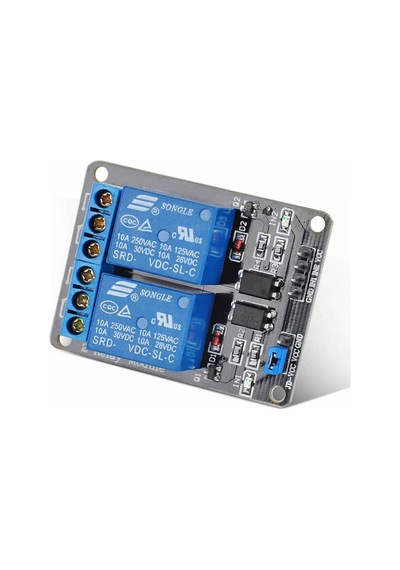 2 Kanal 5v Röle Modül -- Ac 250v 10a -- Optokuplör Izolasyonlu