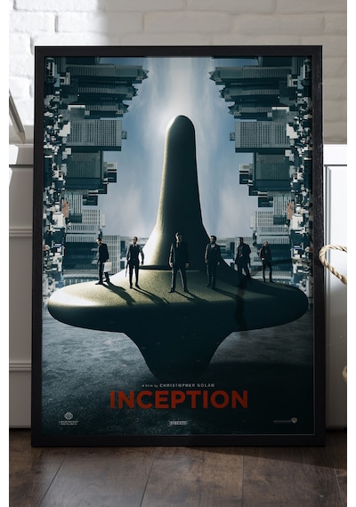 Inception Siyah Ahşap Çerçeveli Poster, Film Duvar Tablosu