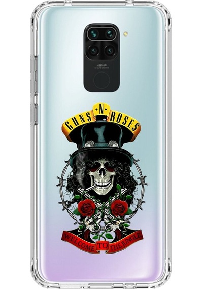 Xiaomi Redmi Note 9 Uyumlu Şeffaf Kılıf Guns N' Roses Tasarımlı