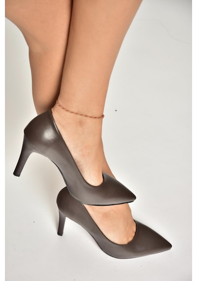 Fox Shoes U676082009 Kahverengi İnce Topuklu Kadın Stiletto Ayakkabı Kahverengi
