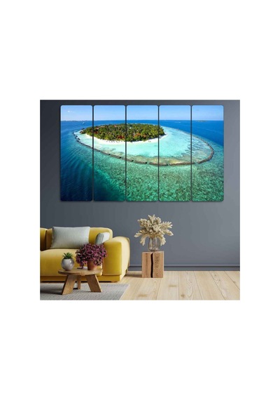 Manzara, Deniz, Kıyı - 5 Parçalı Tablo Görsel - 702503753 Görsel