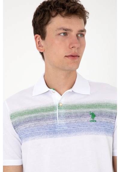 U.S. Polo Assn. Erkek Regular Fit Polo Yaka Mavi Tişört 50300365-VR036