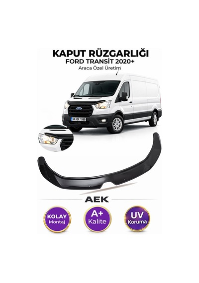 Ford Transit 2019+ Araca Özel Üretim "4mm" Kaput Rüzgarlığı A+ P