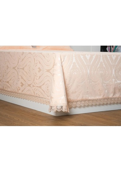 Tulip Polyester Pamuk Şönil Su Yeşili Yatak Örtüsü Çift Kiş. 3 Prç. 696 Çok Renkli