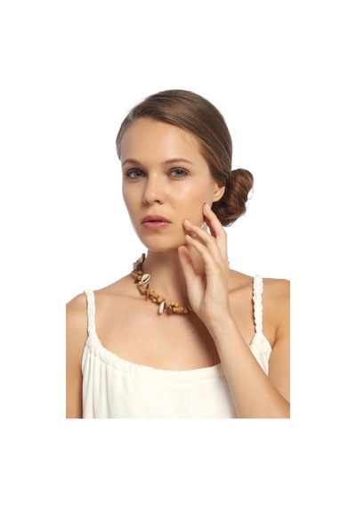 Tkly01229 Unisex Coconat Ve Deniz Kabuğu Kolye Çok Renkli