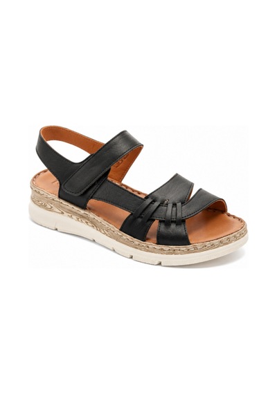 N Napa Shoe Np.2642.siyah.deri Sandalet