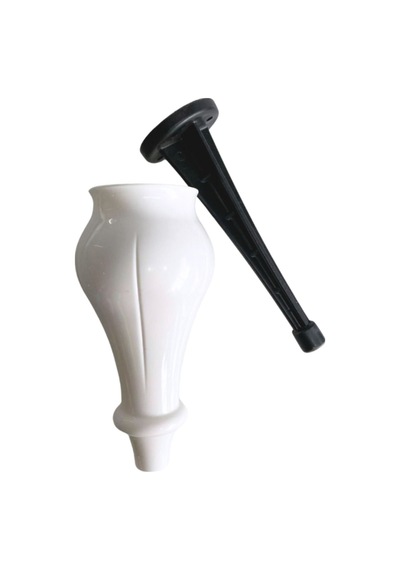 Tombul Beyaz 18cm Plastik Ayak Mobilya Masa Ve Dolap Ayağı Beyaz 18cm