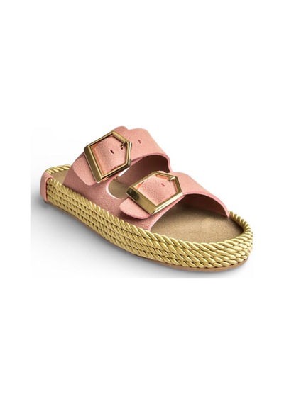 Fox Shoes U596030202 Pudra Süet Kadın Terlik Pudra