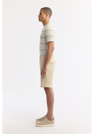 Avva Erkek Bej Klasik Bel Pamuklu Bi-stretch Relaxed Fit Şort A51y3727