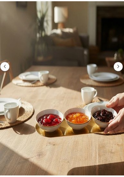 Regna Home Fine Living Trio Bowl Set -4 Parça Beyaz