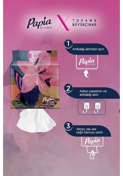 Papia Home Asmalı Havlu 12 Paket 3000 Yaprak