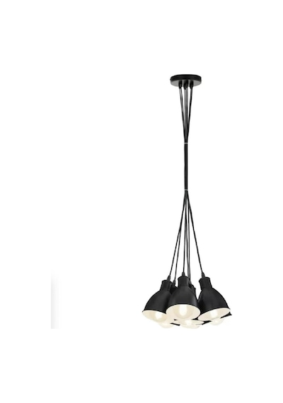Mylights Retro Rustik Modern 7 Li  Metal Sarkit  Siyah Avize