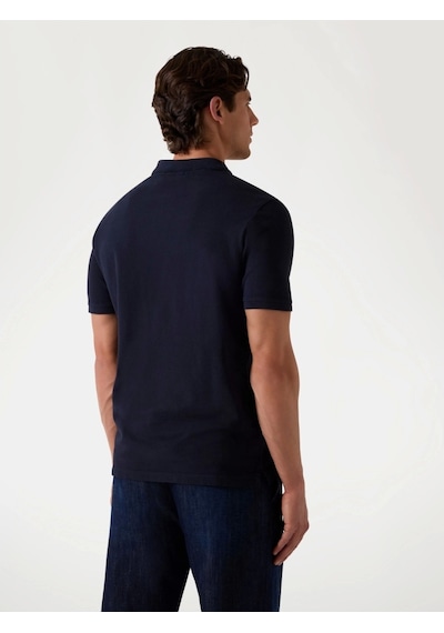 Guess Washed Erkek Lacivert Slim Fit Polo T-shirt M2yp24kc9t1-g7v2 Lacivert