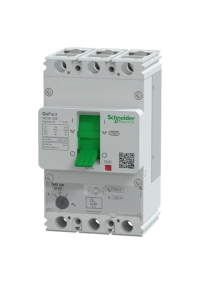 Schneider Electric Gopact Mccb G20F3A125 125A 36Ka Ayar Sahalı Şalter (200F, 3P3D)