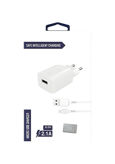 Micro 10.5w 2.1a Şarj Aleti - Beyaz- Tek Ebat
