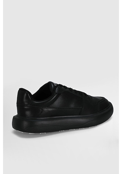 Lufian Mateas Erkek Deri Sneaker Ayakkabı Siyah Beyaz